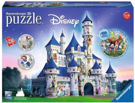 Puzzle 3D  Castelo Disney (Idade Mínima: 12 - 216 Peças)
