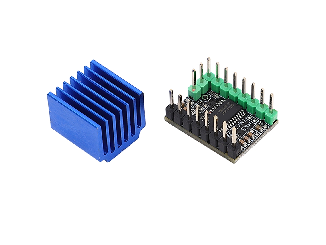 Driver De Motor De Passo Tmc2226 256 Microstep Baixo Ruído Com Dissipador Acessório Para Impressora 3d