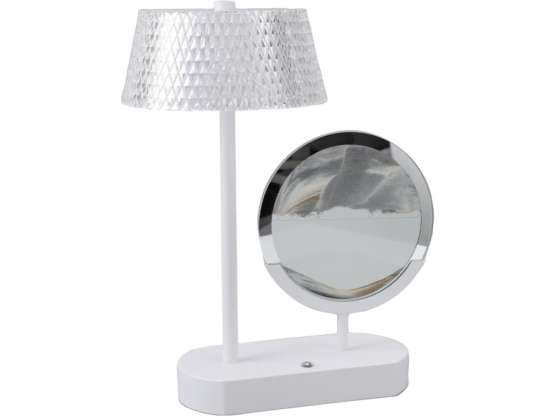 Luminária portátil para mesa de areia Wakects, luz de cristal com carregamento USB e controle por toque, 3 modos de iluminação.