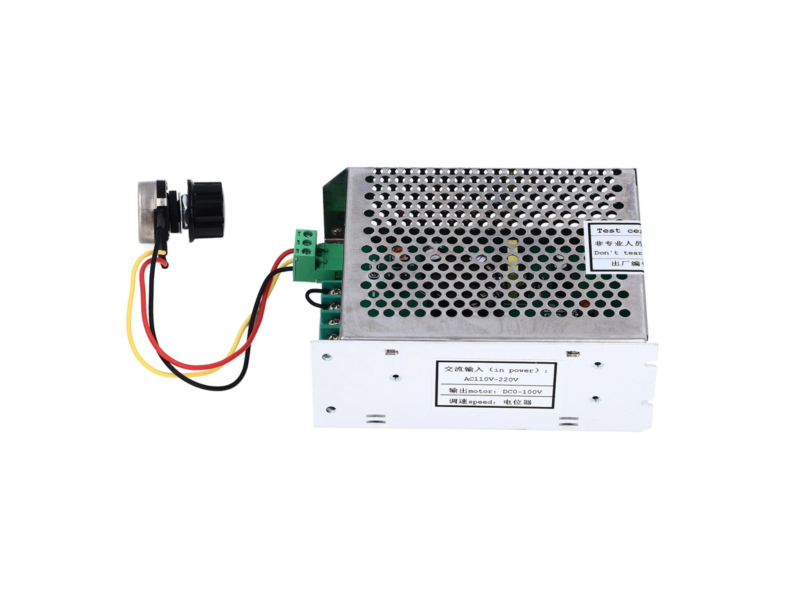 Controlador de Velocidade de Motor Dc Pwm Ac110 220v Entrada Dc0 100v Saída Alumínio