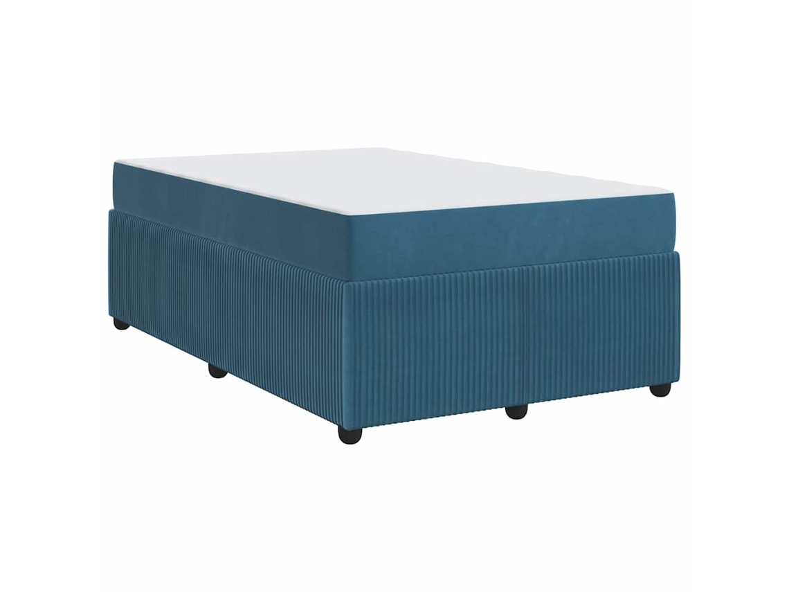 Conjunto 1 Cama Moderna Vidaxl Azul Tecido (120 X 200 Cm)