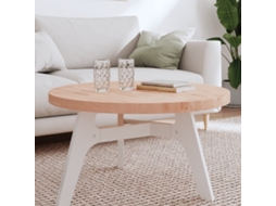 Vidaxl Tampo De Mesa Redondo Ø80x4 Cm Madeira De Faia Maciça