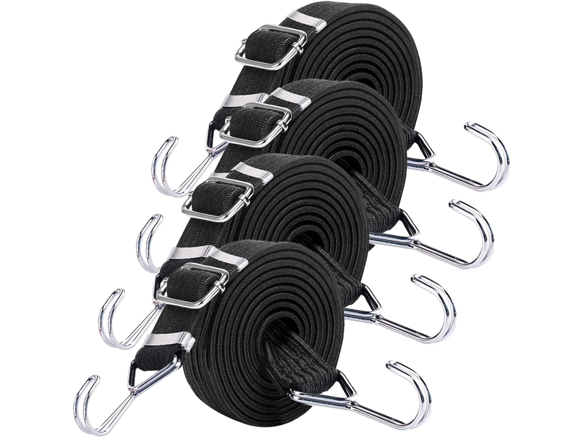 Cordões Elásticos Com Gancho, Cordão Elástico De 2 M Com Gancho(pacote 4)