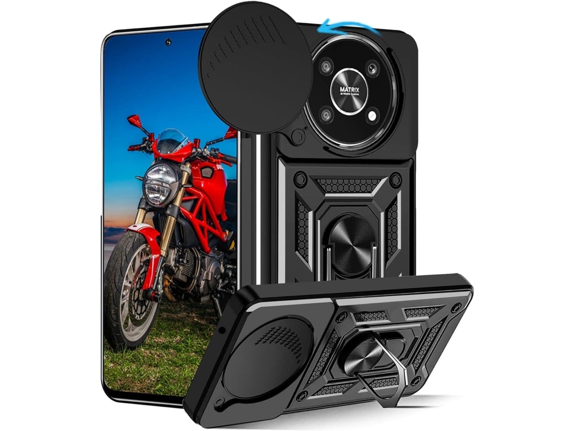 Capa Para Honor Magic 6 Lite / X9b / X50 (5g) À Prova De Choque Com Anel De Proteção Para Lente Fanpesp Movilearvayotoy