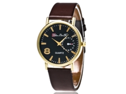 Reloj De Pareja Zhoulianfa Zlf-0075 Cuero Negro Quartz Moda Empresarial