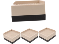Conjunto De 4 Peças Pés Móveis Reforçados Para Cama, Escrivaninha E Mesa, Proporcionando Maior Altura E Espaço De