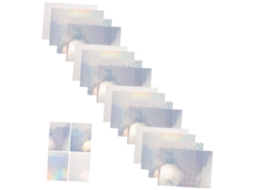 20 folhas de adesivos holográficos para orçamentos, blocos de vinil autoadesivos, tamanho A4, com revestimento.