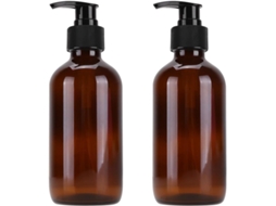 Frasco De Vidro Cosmético Marrom De 250ml, Leve E Fácil De Limpar, Para Óleos Essenciais.