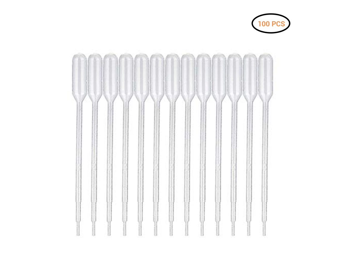 100 pipetas de plástico desechables para transferir líquidos Sunflare