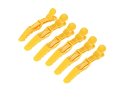 6pcs Prendedor De Cabelo Crocodilo Anti-derrapante Unico Dente Clamp Clips Amarelo