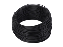 Roll De Alambre De Amarre Galvanizado Pvc 0.75mm 50m Negro Para Barras De Refuerzo Y Cables De Fibra Óptica