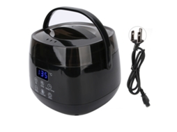 Mini aquecedor de cera para depilação, parafina, preto