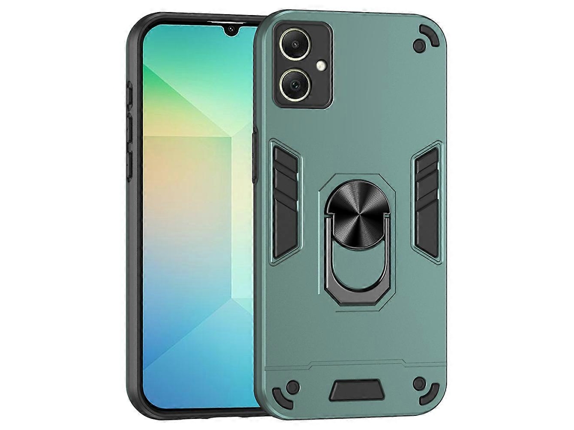 Compre Capa Protetora De Pctpu Para Samsung Galaxy A06 4g Com Suporte De Anel Verde