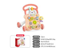 Andador de Brinquedo para Bebês de 6 a 18 Meses: Carrinho Anti tombamento, Musicalnovo Estilo / Coala / Rosa CHENNNLS