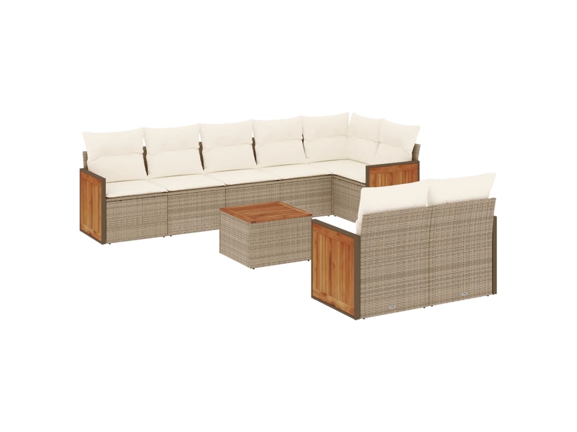 Garden Sofa Set, Garden Sofa Sets Vidaxl Bege Rattan / Vime (n/a)