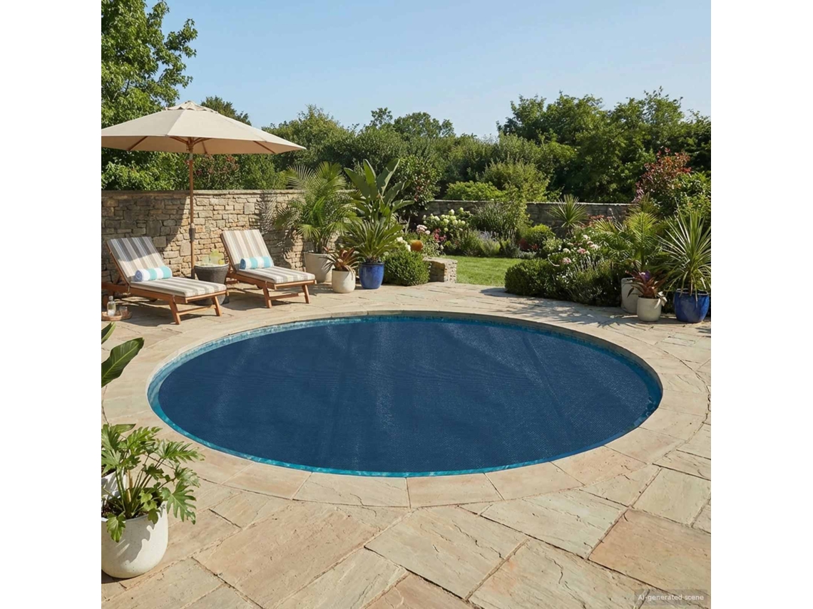 Vidaxl Capa De Piscina Solar Alta Qualidade Ø 600 Cm 200 Μm Redondo Pe