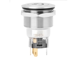 Interruptor Push button de Inox com Trava e Indicador