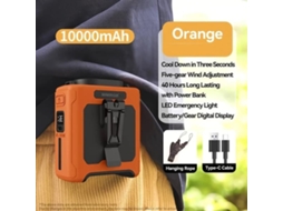Ventilador de cintura BRILVIBERA com bateria 12000mAh, 5 velocidades, recarregável