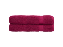 Vidaxl Toalhas Premium Solund 2 Pcs 100x200 Cm 600 Gsm Bordô