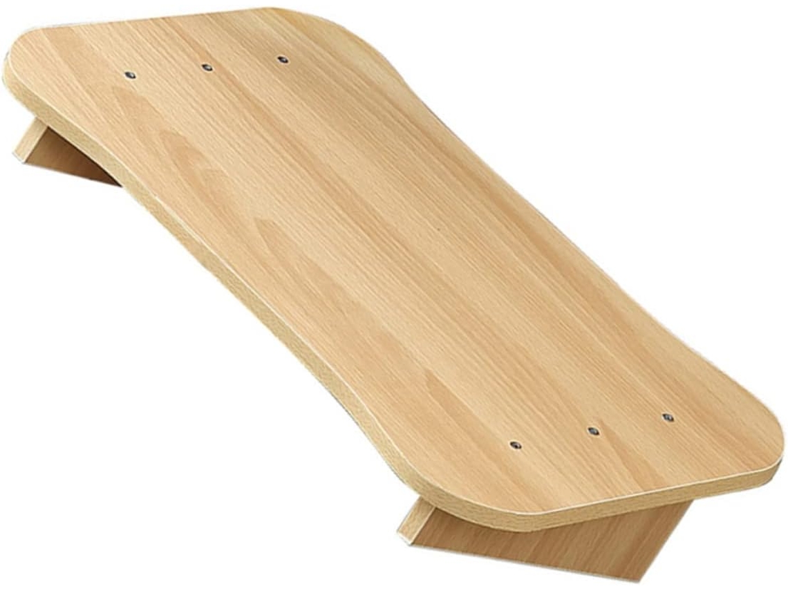 Banqueta Madeira Natural Inclinação Média Apoio Pés Ergonômico Design Rústico Uso Escritórios