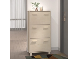 Sapateira | Armário De Sapatos Hamar 59,5x35x117 Cm Pinho Maciço Castanho Mel Lovely Home