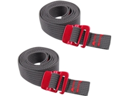 Conjunto De 2 Cintas Bagagem Em Poliéster Reforçado, 25mm X 1, 5m, Pretas, Ajustáveis, Ideais Para Camping, Fixação De