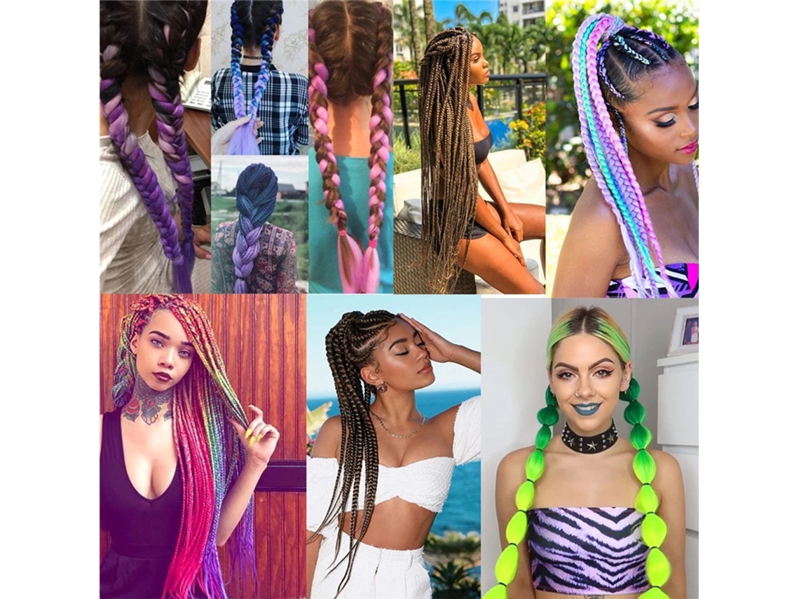Extensões De Cabelo Dreadlock Com Cor Gradiente (cor Gradiente, Processo De Trançado) + Eoocoo