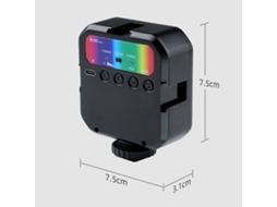 Lanterna LED portátil 2026 para câmera com controle remoto, luz de preenchimento de bolso para fotografia e streaming.