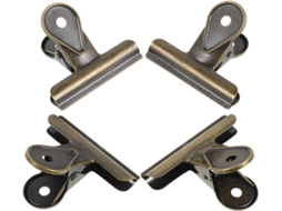 Conjunto de 4 clipes de metal vintage Cabilock Bulldog de 65 mm, clipes retrô para mesa e escola, Com Clips