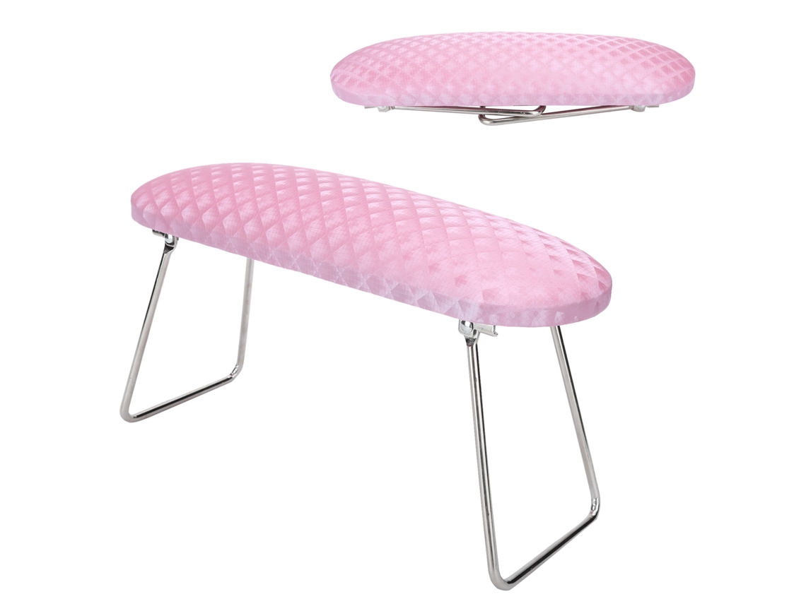Travesseiro Para Mãos De Manicure Plegável Apoio De Punho Suporte Para Unhas Rosa