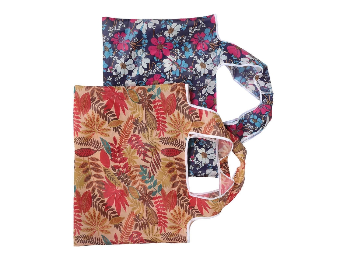 Conjunto de 4 Sacolas Reutilizáveis ​​para Compras, Dobráveis, para Viagem, Bolsa de Mão GOKOCO