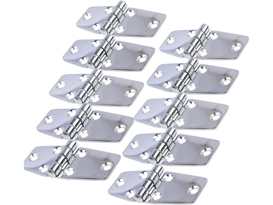 Dobradiças De Fechamento Suave Para Móveis E Armários, 10 Unidades Em Aço Inoxidável, Dobradiças Para Barcos 85mm*40mm