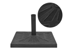 Vidaxl Base Para Guarda-sol Em Resina Quadrado Preto 12 Kg