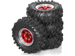Rodas e pneus SFUSHOS, 51mm, metal, para carros RC crawler