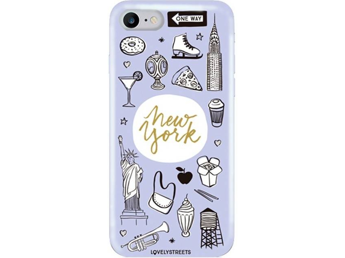 Capa iPhone 6, 6s, 7, 8 LOVELY STREETS Viagem NY Multicor