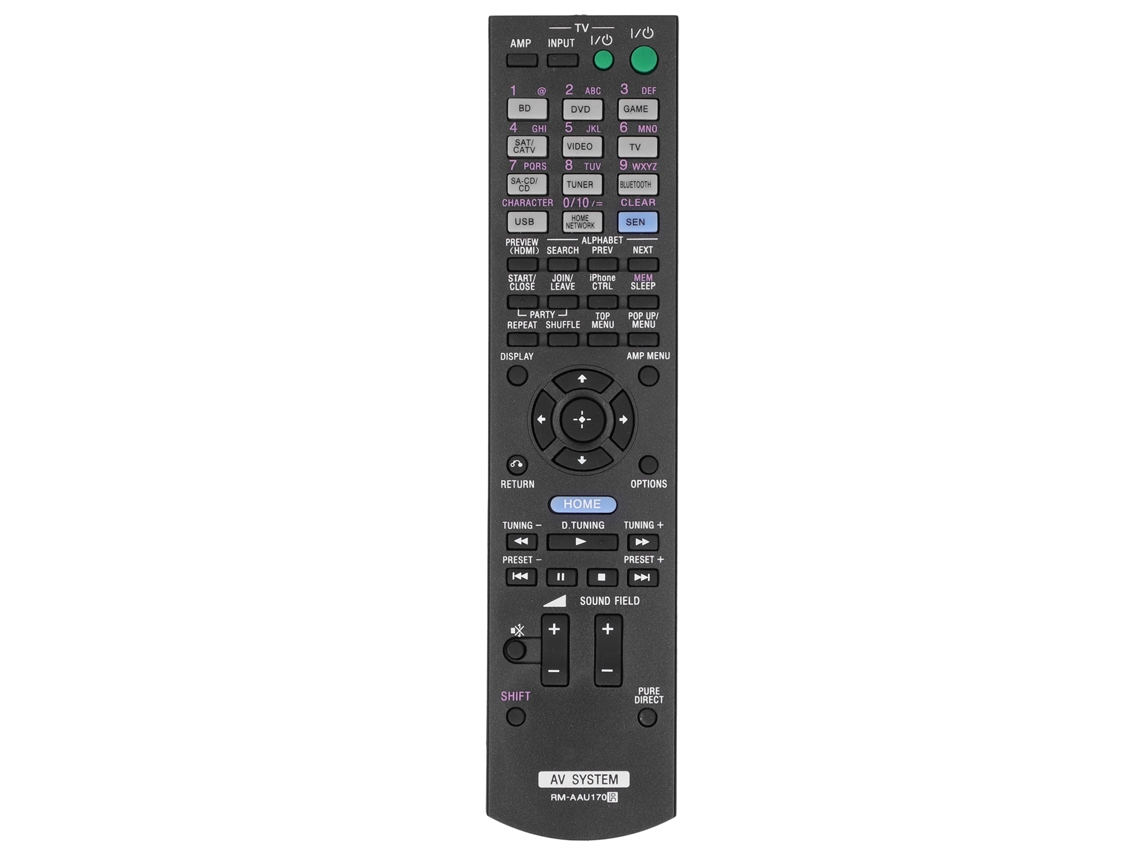 Controle Mali compatível com Sony STRDN840, STRDH550, RMAAU170, RMAAU169, STRDH740