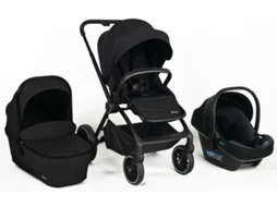 Carrinho De Bebé 3 In 1 Com Cadeira Auto Babygo Harmony Black