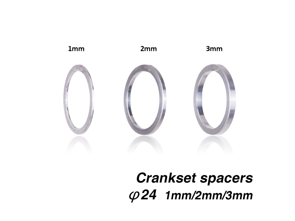 Espaçonador Mali de eixo de câmbio inferior, 24mm, alumínio leve, 1/2/3mm, para MTB