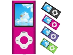 Reprodutor de música portátil MP3/MP4 com cartão TF de 16GB, rádio FM, gravação de voz, e-book YURU
