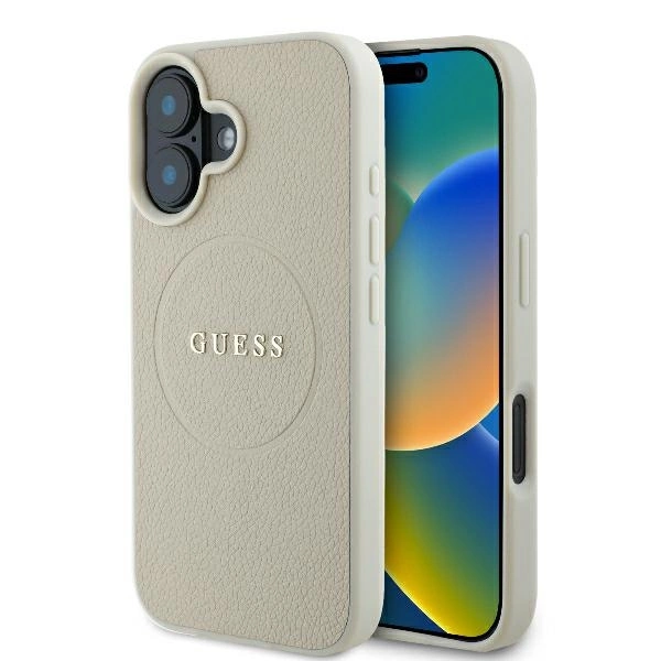 Capa Guess Para Iphone 16 6.1 Para Magsafe Com Superfície Granulada Hardcase