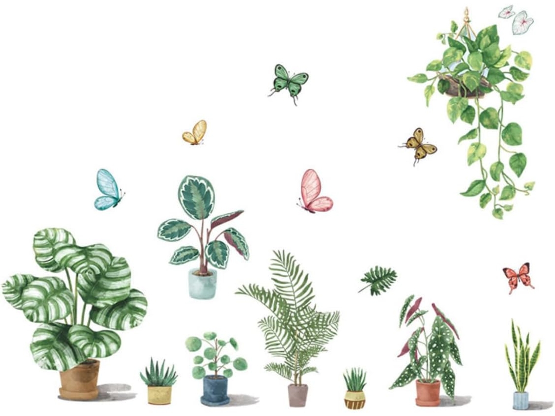 2 Adesivos De Parede Verdes Em Pvc, Removíveis E À Prova D'água, Para Decoração.