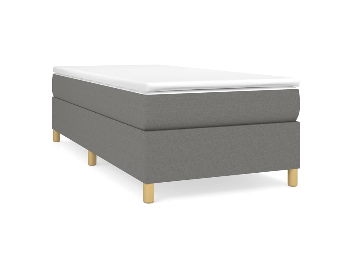 Cama com Molas/colchão 90x190 Cm Tecido Cinza escuro MAISON EXCLUSIVE