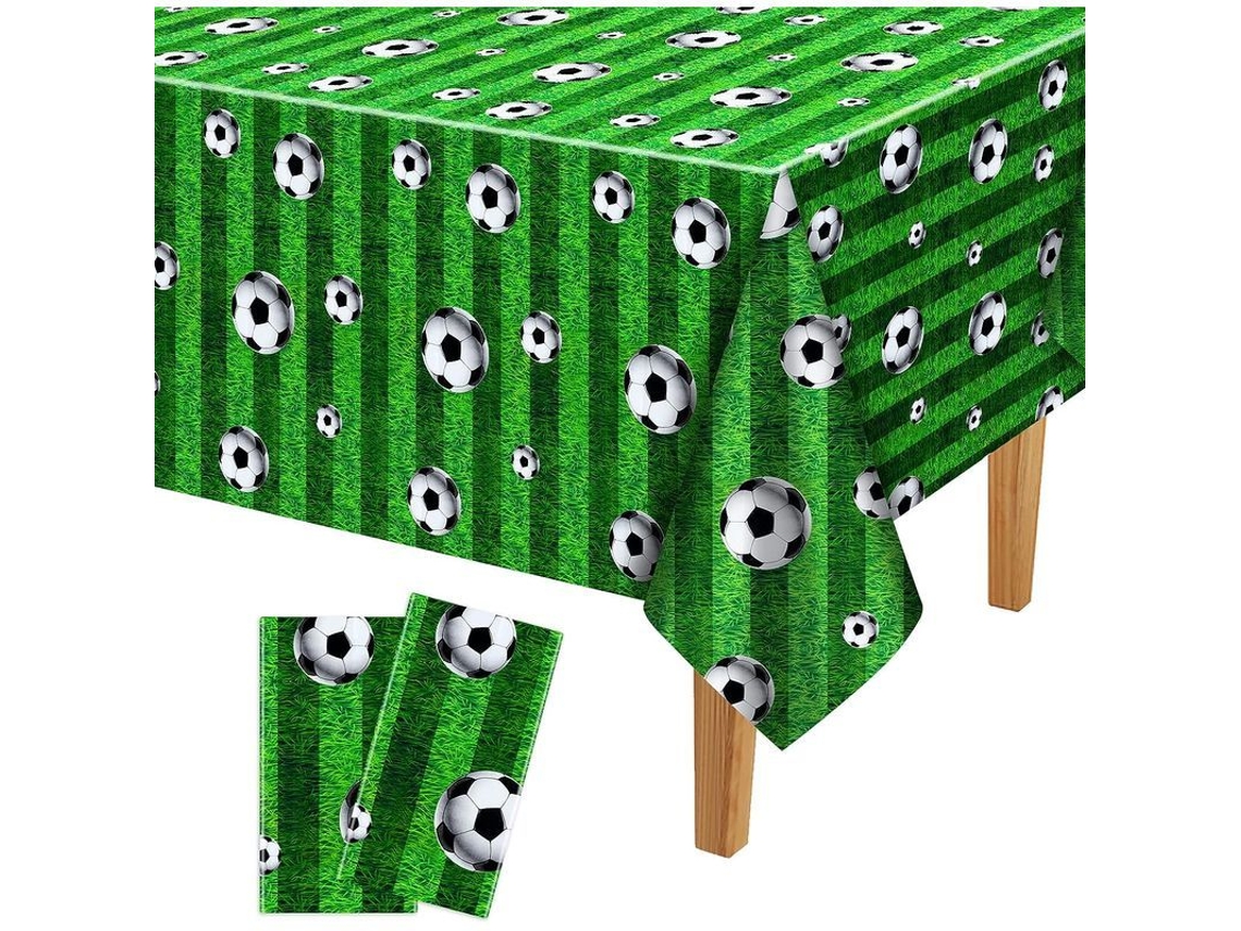 2026 manteles de Mesa de Fútbol, 2 Unidades, Design de Bola e Campo, Tela Biodegradável Pe, para Festas Temáticas