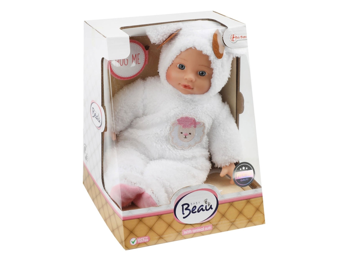 Boneca Bebê Vestida De Ovelha Boneca Macia De 33 Cm, Brinquedo De Pelúcia Toi Toys