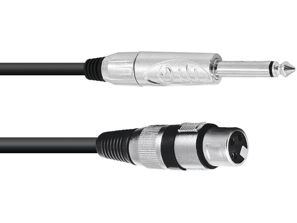 Cabo Adaptador OMNITRONIC XLR(F)/Jack Mono 5m bk