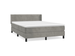 Box Spring Bed, Box Spring Beds Vidaxl Cinzeto Veludo (140 X 200 Cm)