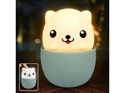 Rebe lâmpada Noturna Led Portátil Infantil Usb de Silicona com Luz Amarela/branca