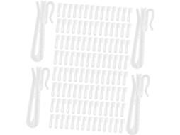 Conjunto De 100 Ganchos De Cortina De Plástico Ajustáveis, Resistentes E Longos, Em Formato De S, Para Janelas Conjunto De 100 Ganchos