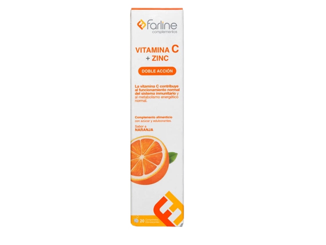 Vitamina C Zinco Comprimidos Efervescentes X 20 Farline