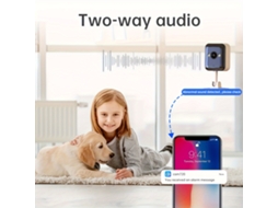 Câmara Wifi com Áudio Bidirecional - Visão Noturna a Cores, Detecção de Movimento, Comunicação Bidirecional, Resolução Hd 1080p, Ideal para STELASPLEN